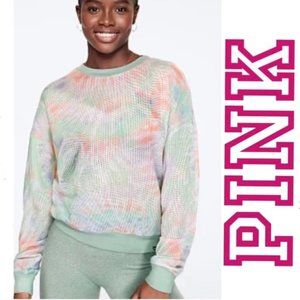 Victoria's Secret PINK | Tie Dye Mesh Long Sleeve Shirt | Size Extra Small